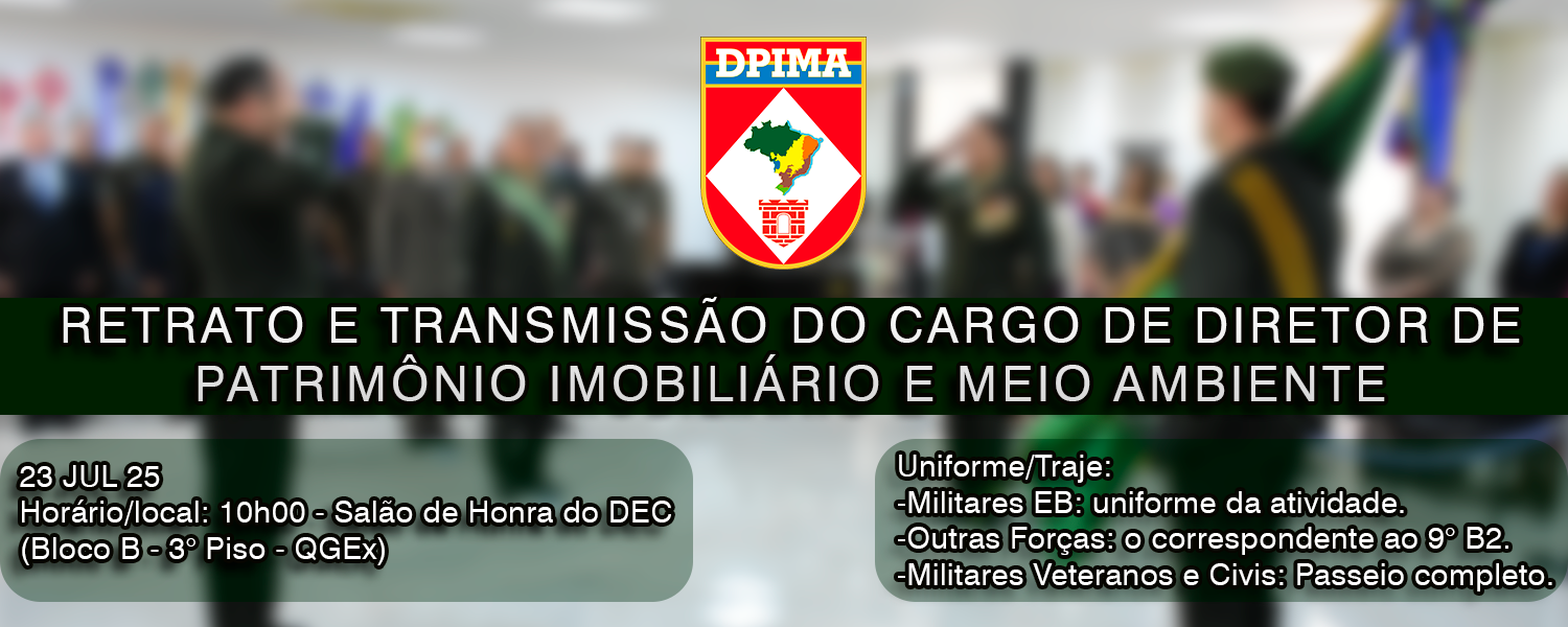 RETRATO E TRANSMISSÃO DE CARGO DE DIRETOR DE PATRIMÔNIO IMOBILIÁRIO E MEIO AMBIENTE
